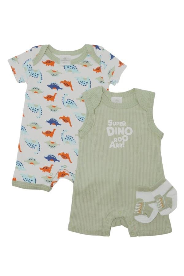 Dinosaur Printed Bodysuit 2-Piece