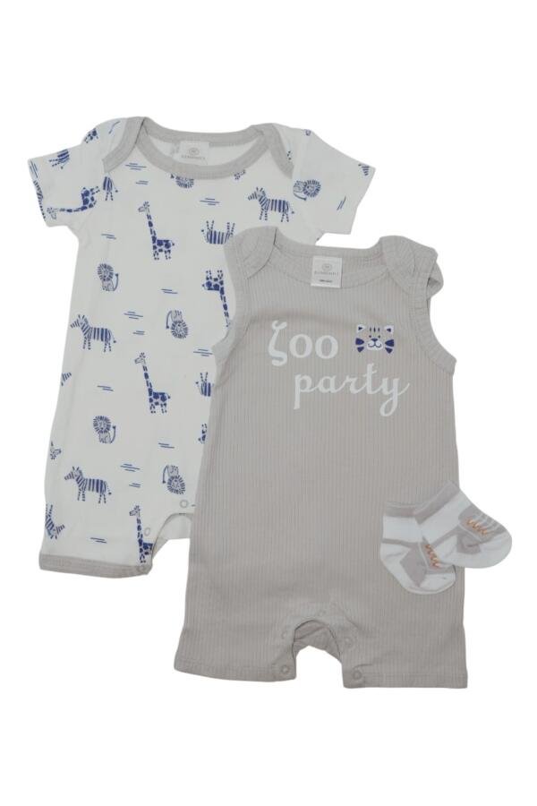 Giraffe Printed Bodysuit 2-Piece