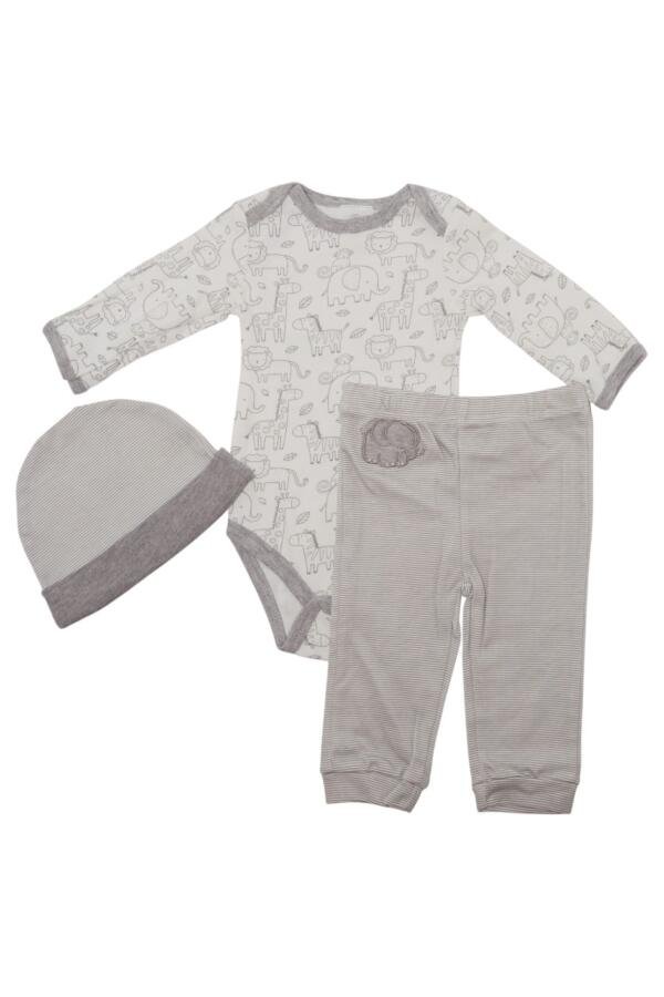 Giraffe Bodysuit Long Sleeve & Pajama with Hat Set