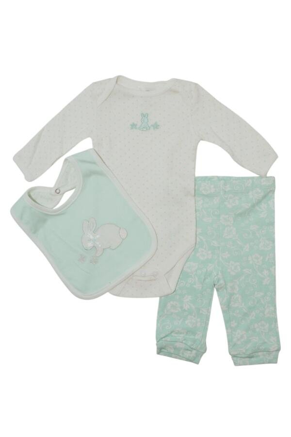 Rabbit Bodysuit Long Sleeve & Pajama with Hat Set