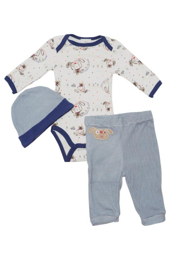 Dog Bodysuit Long Sleeve & Pajama with Hat Set
