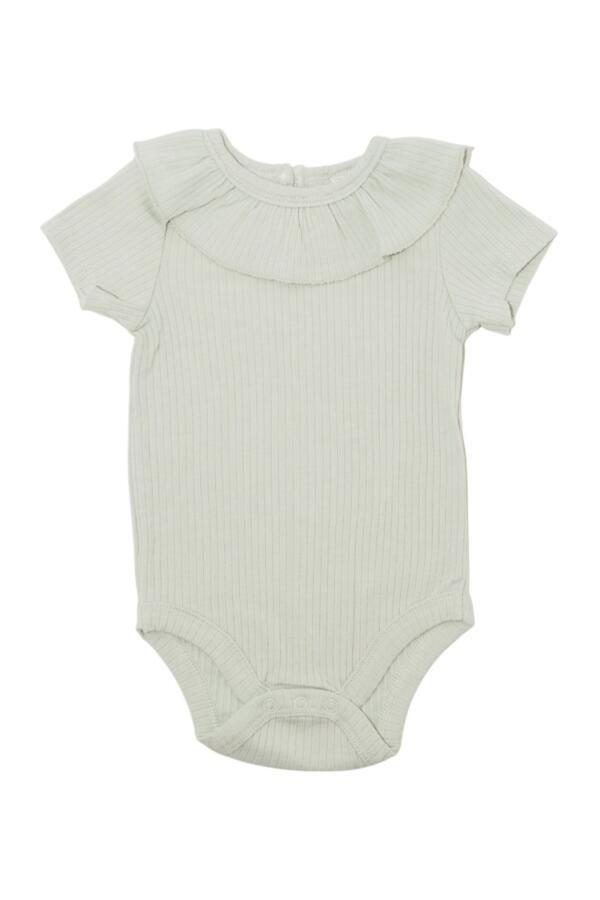 Plain Grey Short Sleeve Bodysuit
