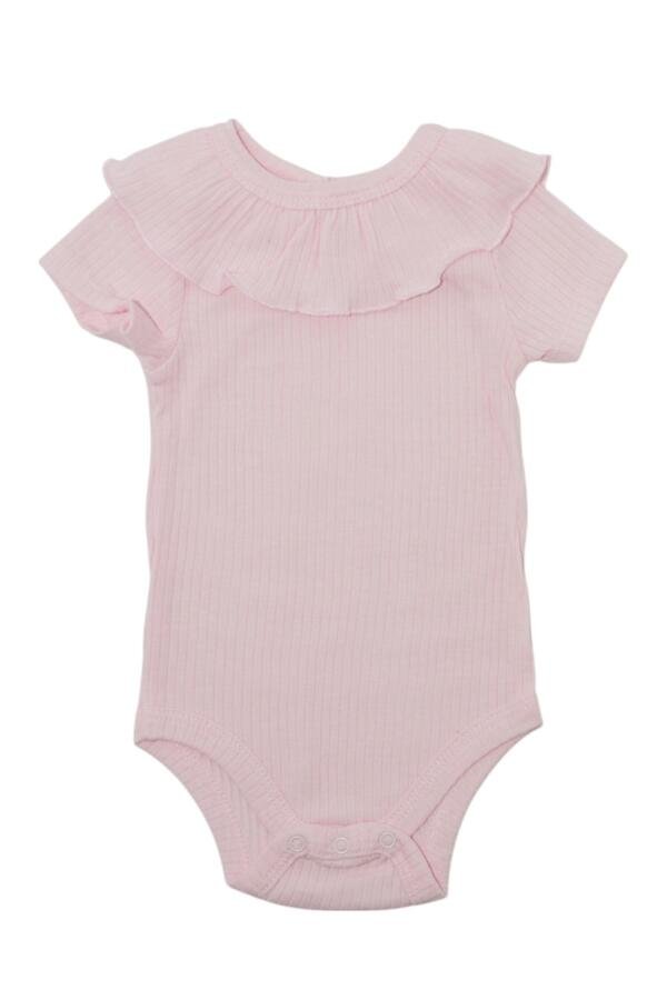 Plain Baby Pink Short Sleeve Bodysuit