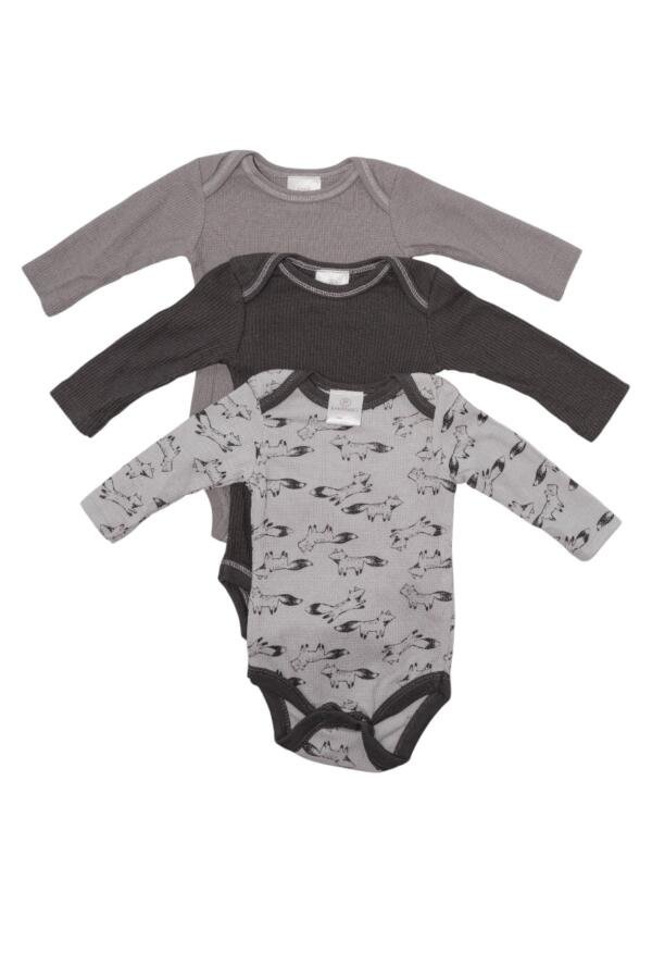 3-Pack Animal Print Long Sleeve Bodysuit