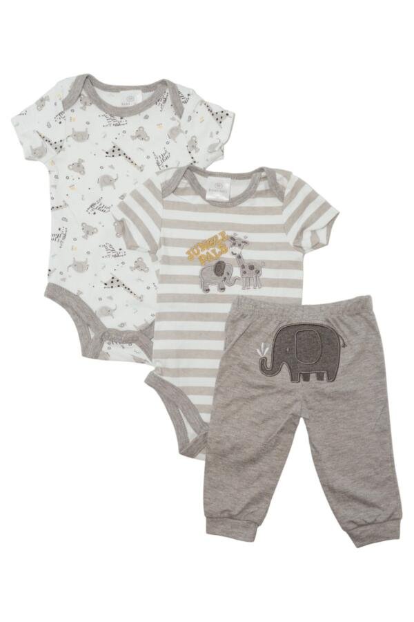 Animal Jungle Print Short Sleeve with Pyjama 3-Piece