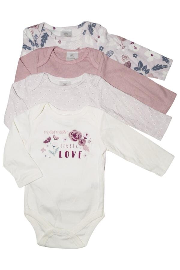Mama's Little Love Flower Print Long Sleeve 4-Piece