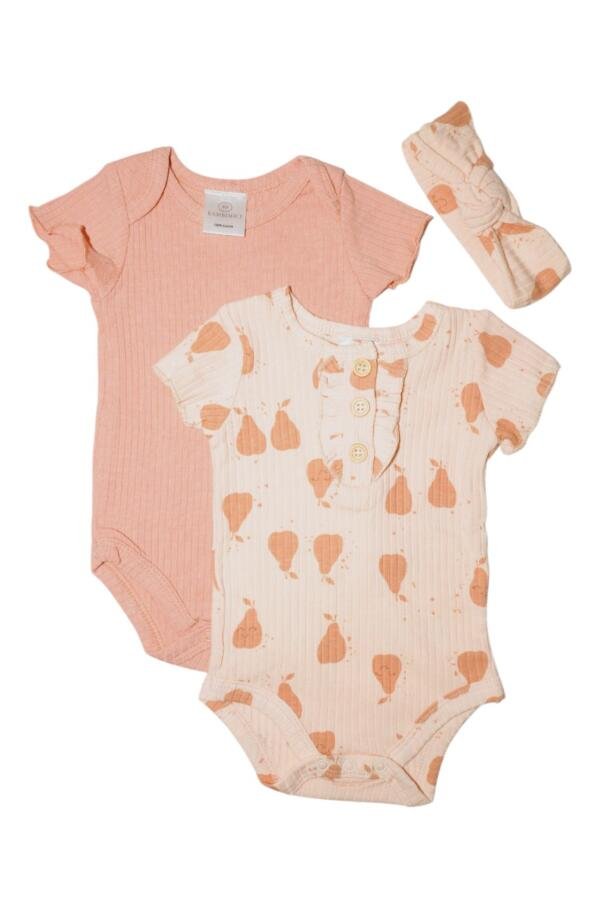 Yara 2- Piece Short Sleeve Body Suit Pear Print