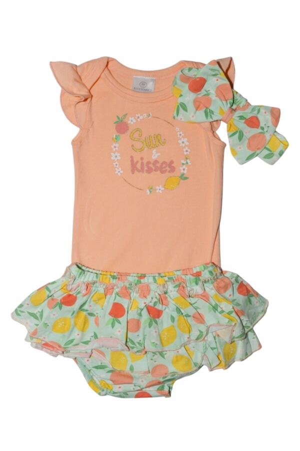 Leila Fruit Print Baby Suit Set