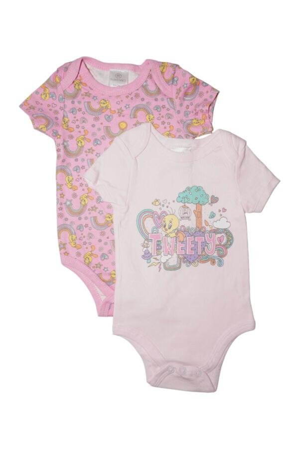Tweety Print Short Sleeve  Body suit  Set of 2