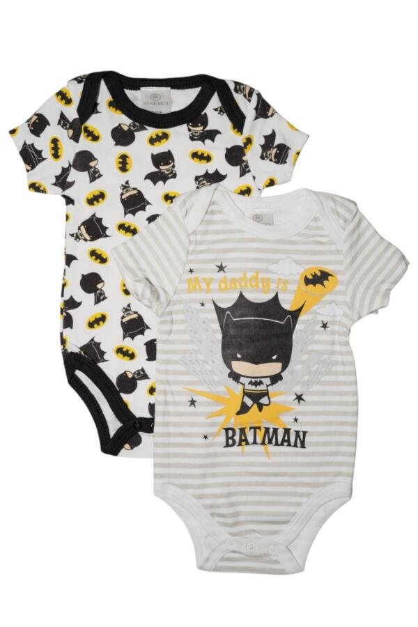 Batman Print Short Sleeve Body suit Set of 2