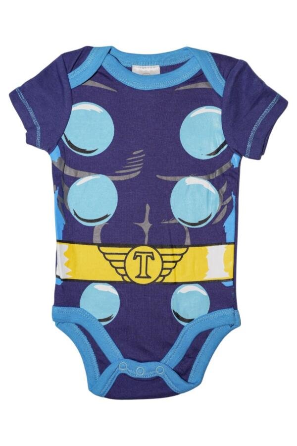 Royal Blue Printed Onesie Short Sleeve