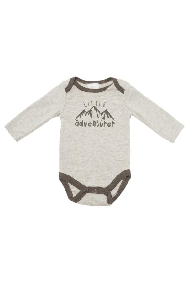 Mountain Print Long Sleeve Bodysuit with zipper and Pajama