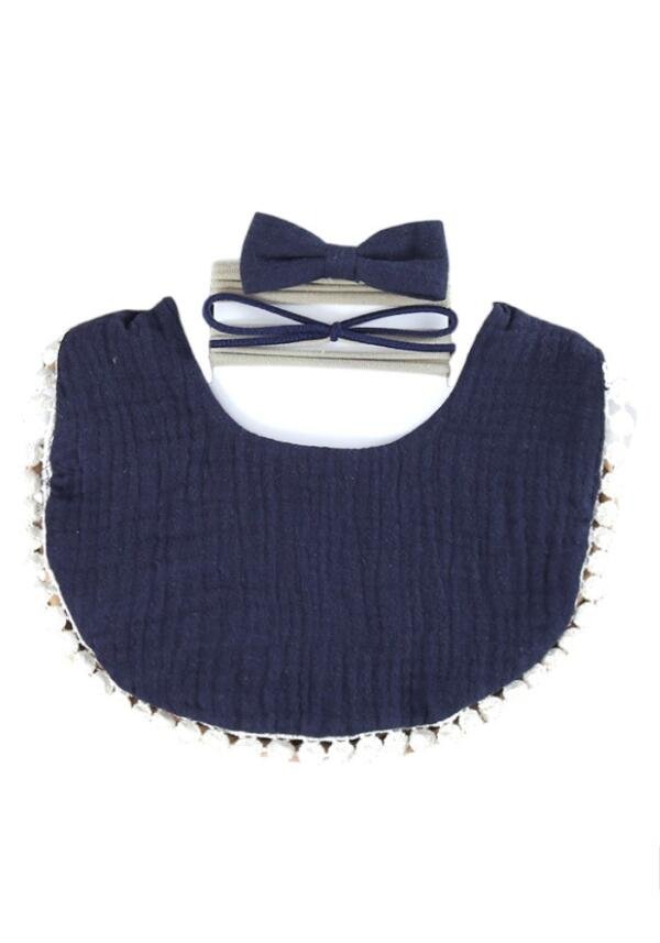 Sophia Set of Baby Bib and Ribbon Headband