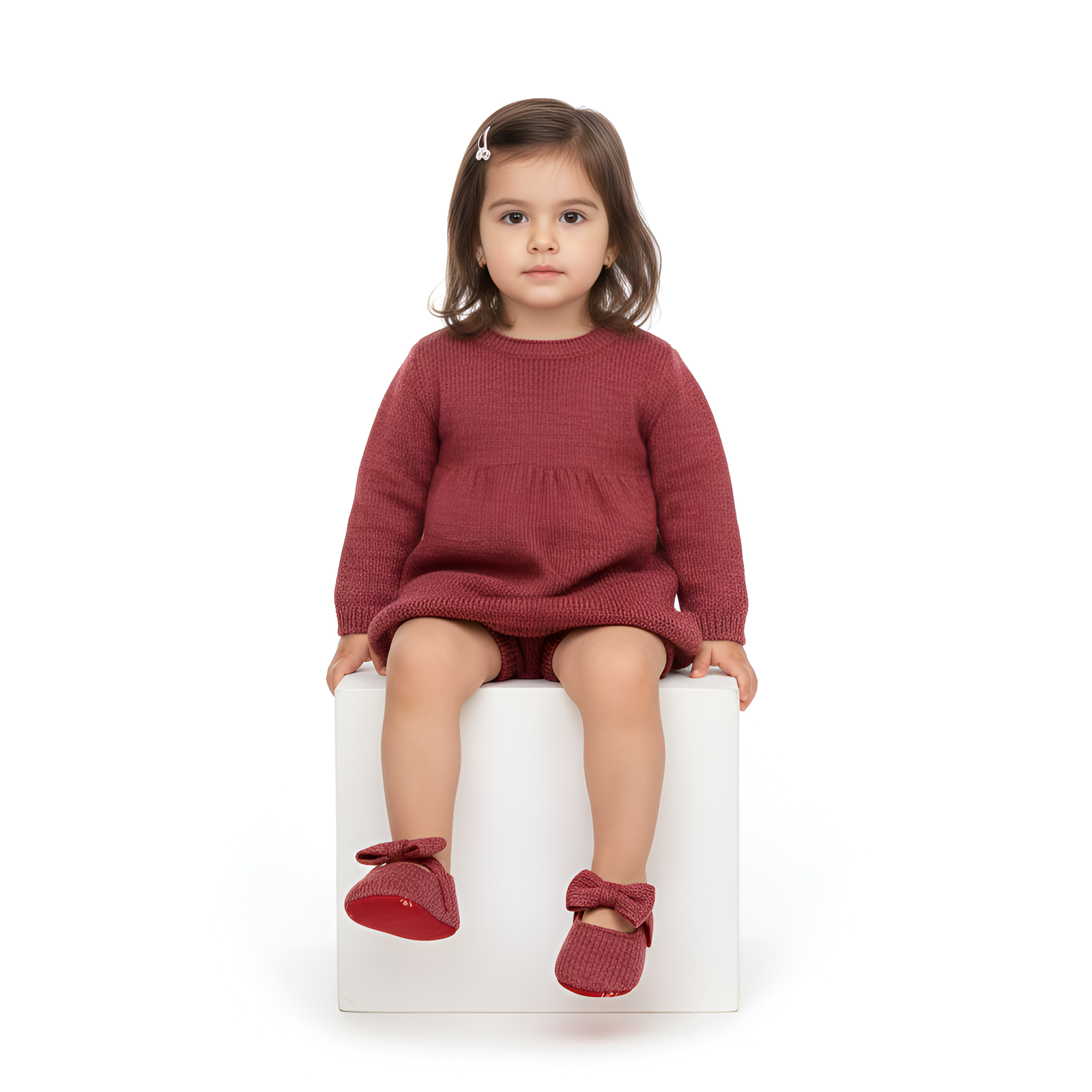 Bella Bow Baby Shoes β Grey, Black, White, Pink, Red β 0 to 18 Months - Image 5