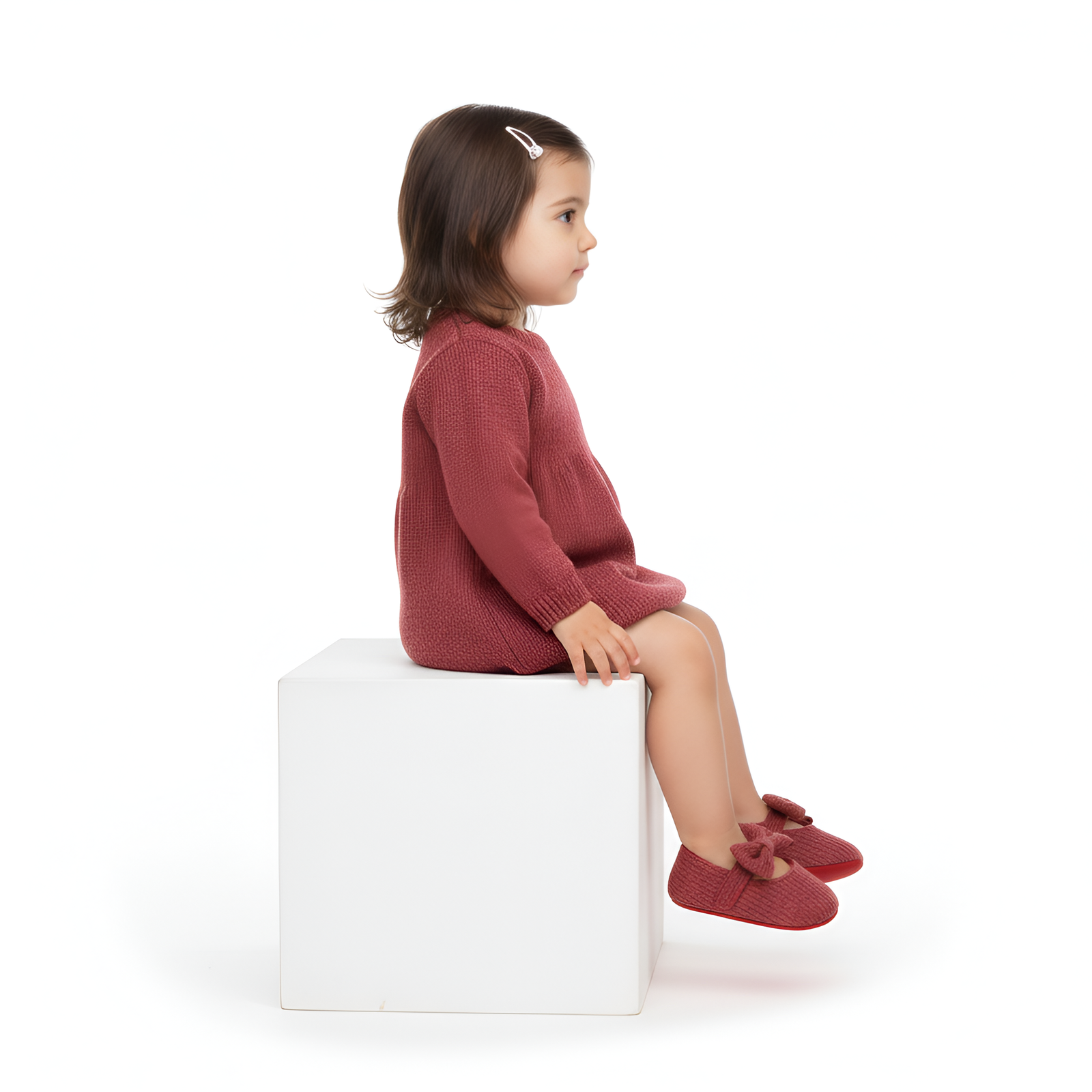 Bella Bow Baby Shoes β Grey, Black, White, Pink, Red β 0 to 18 Months - Image 3