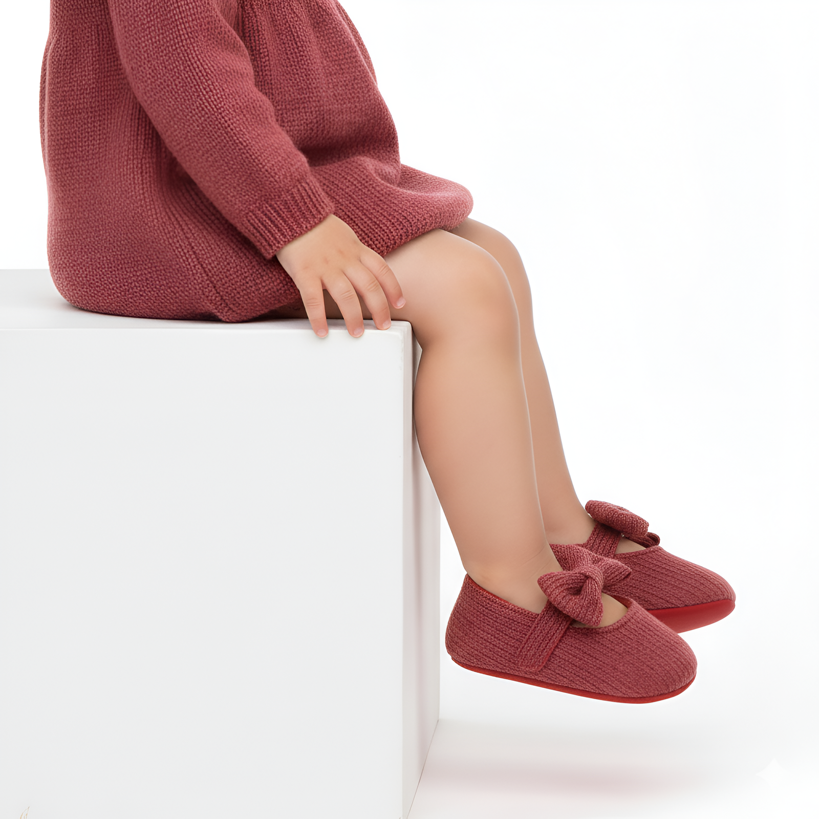 Bella Bow Baby Shoes β Grey, Black, White, Pink, Red β 0 to 18 Months - Image 2