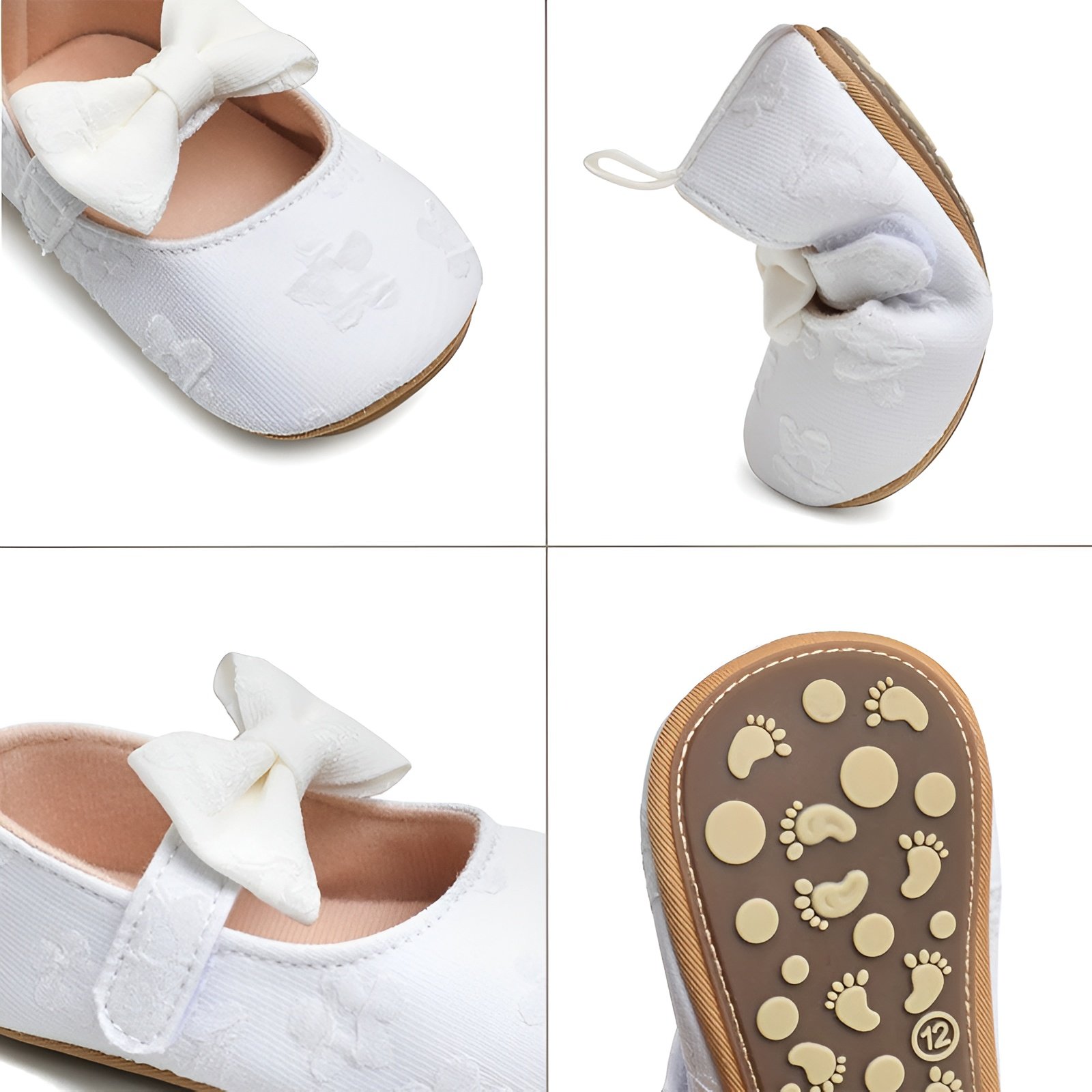 Floral Bloom Baby Ballerinas β Pink, White β 0 to 18 Months - Image 9