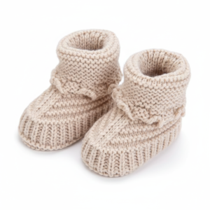 Baby Cute Socks for Newborns & Infants – White, Cream – 0 to 1 Year