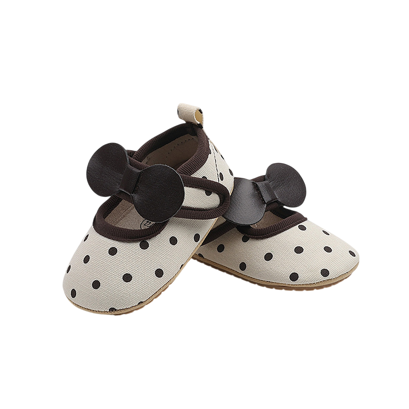 Baby Polka Bow Soft Sole Shoes β Black & Brown β 0 to 18 Months - Image 6