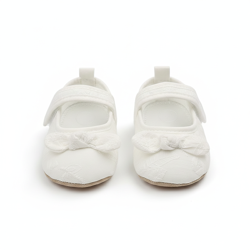 Baby Blossom Lace Mary Jane Shoes β Cream & White β 0 to 18 Months - Image 2