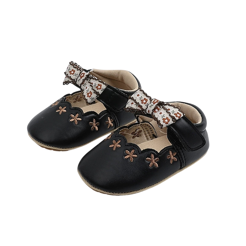 Baby Vintage Blossom Mary Jane Shoes β Cream, Brown & Black β 0 to 18 Months - Image 7
