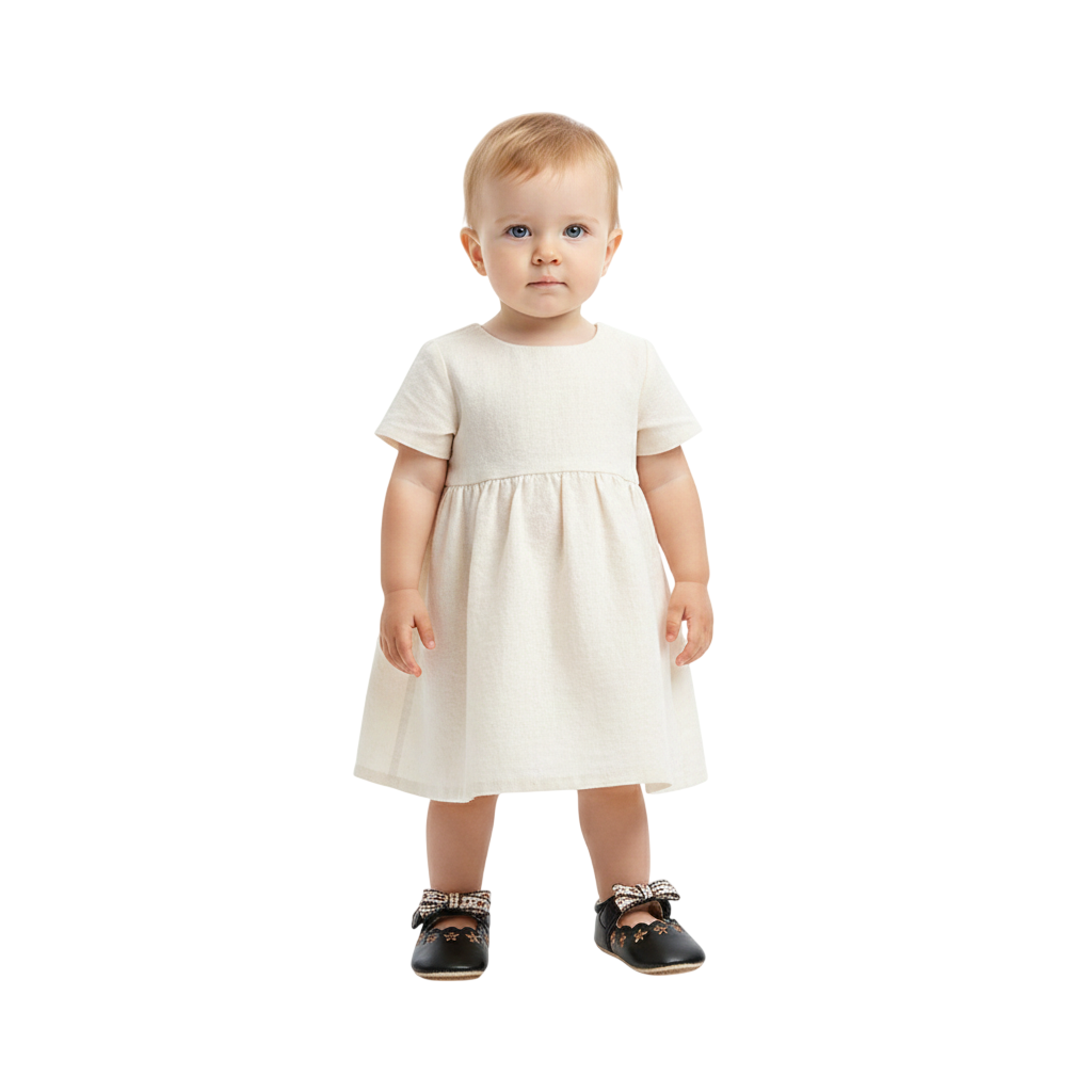 Baby Vintage Blossom Mary Jane Shoes β Cream, Brown & Black β 0 to 18 Months - Image 2