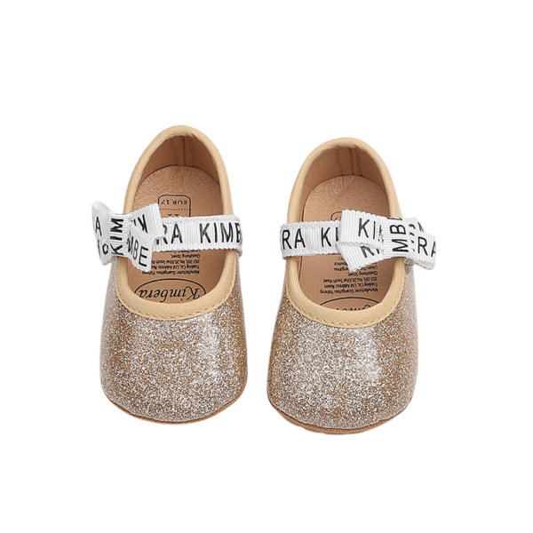 Baby Michelle Shoes – Gold, Red, White & Black – 0 to 18 Months