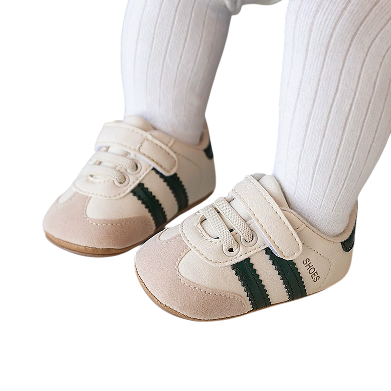 Baby Classic Stripe First Walker Sneakers β Green, Black & Colorful β 0 to 18 Months - Image 7