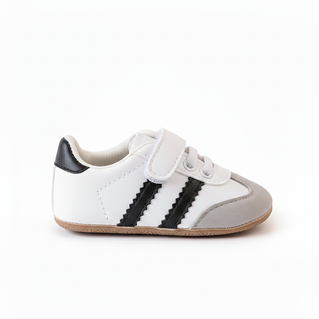 Baby Classic Stripe First Walker Sneakers β Green, Black & Colorful β 0 to 18 Months - Image 5