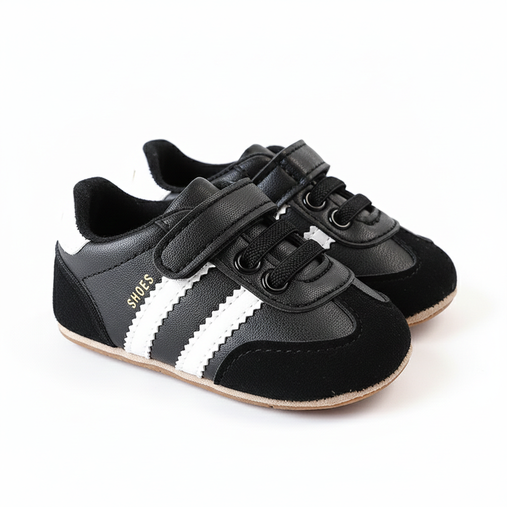 Baby Classic Stripe First Walker Sneakers β Green, Black & Colorful β 0 to 18 Months - Image 10