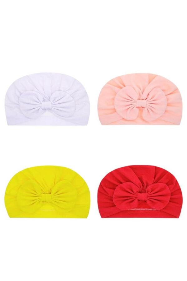 4 pcs TinyTwist Baby Turban Multicolor