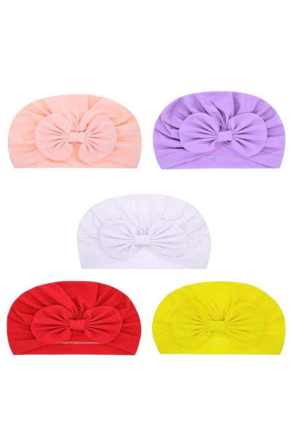 5 pcs TinyTwist Baby Turban Multicolor