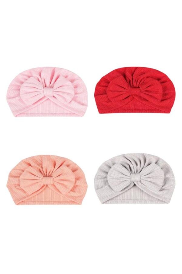 4 pcs BabyBow Turban Hat Multicolor