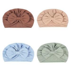 4 pcs BabyBow Turban Hat Multicolor