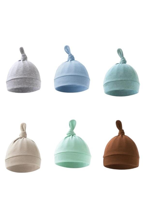 Set of 6 TinyTops Baby Beanies F