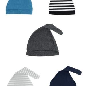 Set of 5 TinyTops Baby Beanies J
