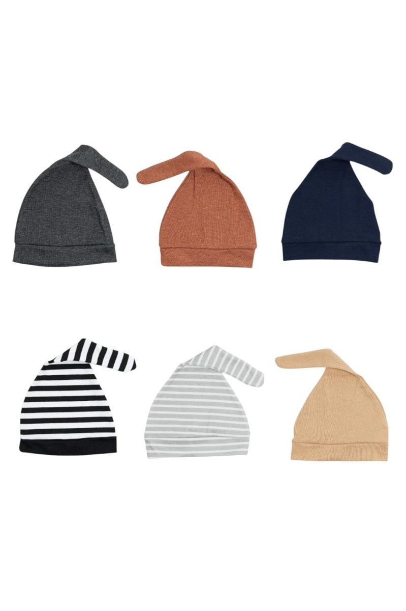 Set of 6 TinyTops Baby Beanies M