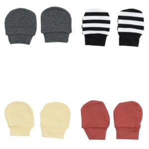 4 pcs Little Snuggles Mittens Multicolor