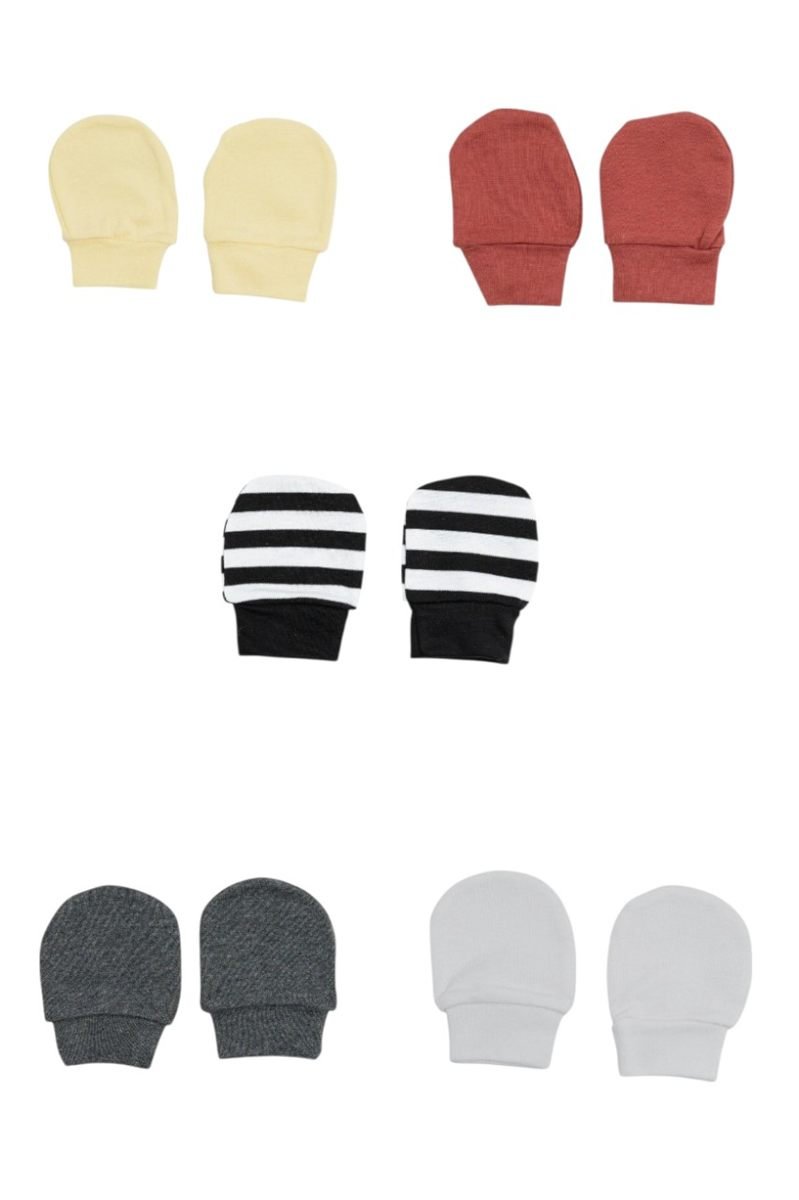 5 pcs Little Snuggles Mittens Multicolor