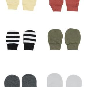6 pcs Little Snuggles Mittens Multicolor