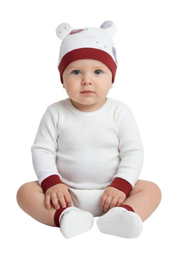 Planets Baby Hat, Mittens, and Booties Set