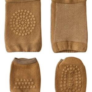 2-Piece Baby Knee Protective Knee Pad Set Brown
