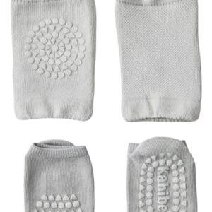 2-Piece Baby Knee Protective Knee Pad Set Grey