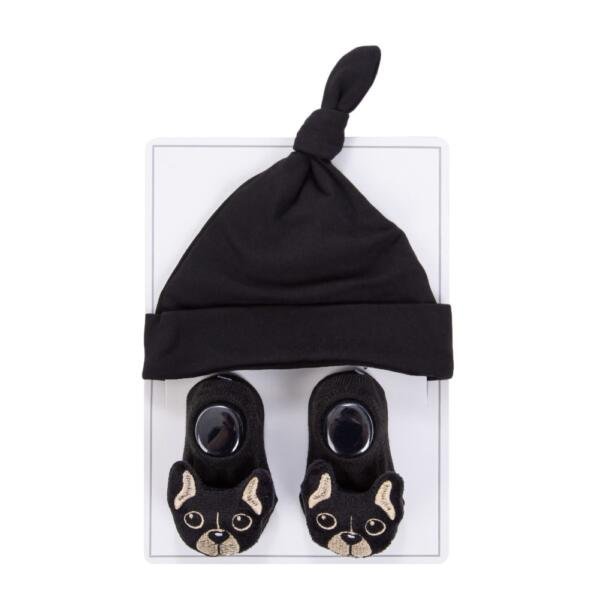 Little Boss Baby Knot Hat & Puppy Socks Set