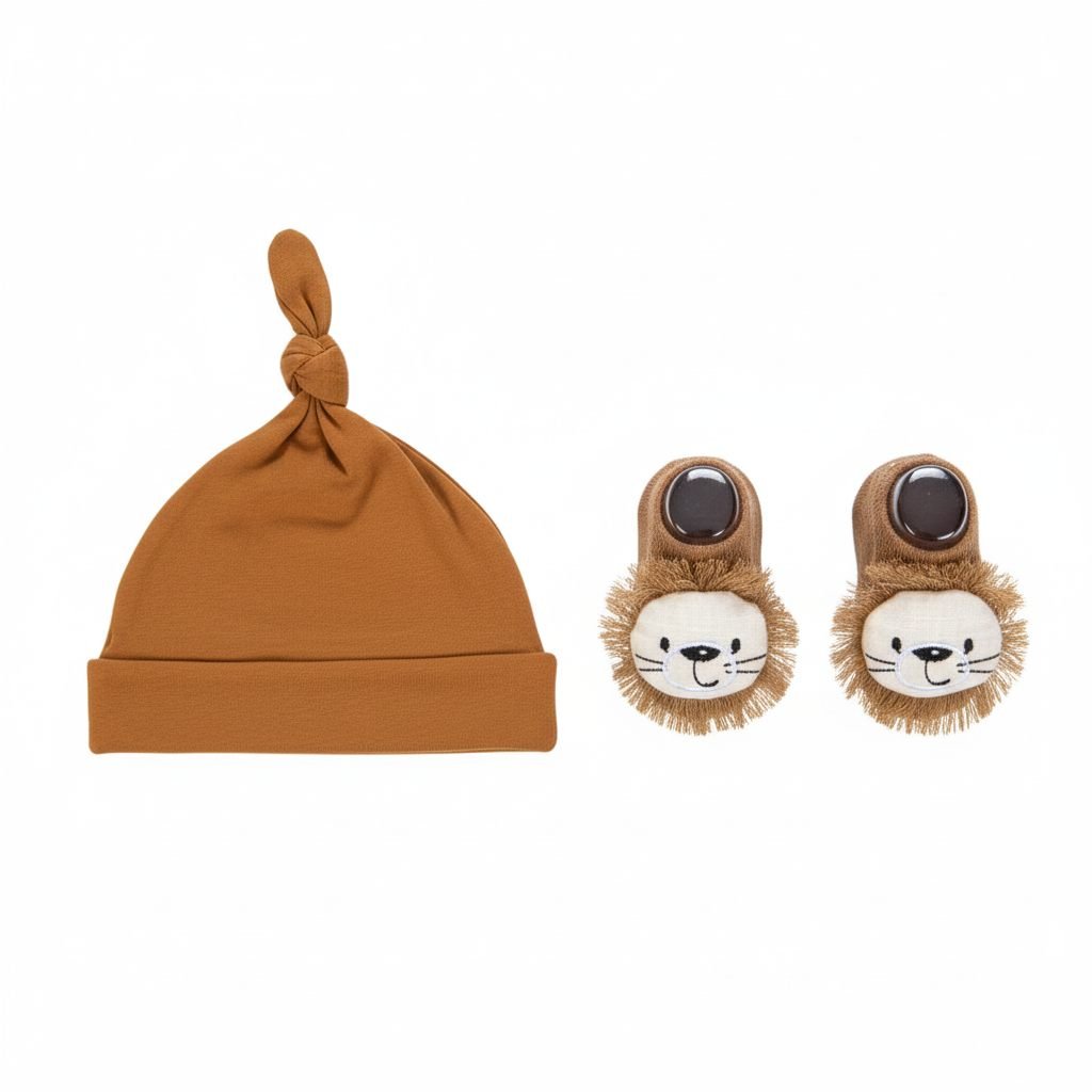 Little Boss Baby Knot Hat & Lion Socks Set – photo 3