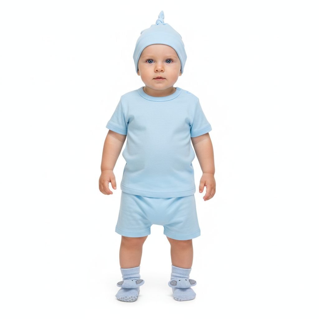 Little Boss Baby Knot Hat & Elephant Blue Socks Set – photo 2
