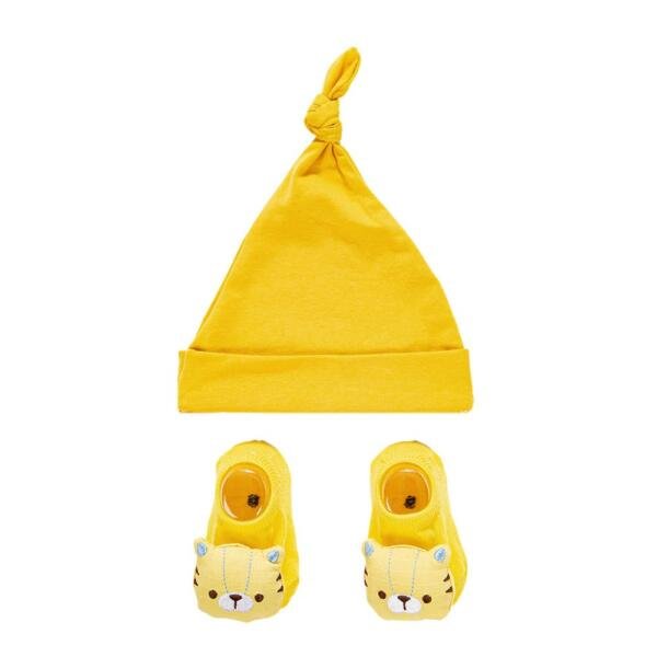 Little Boss Baby Knot Hat & Tiger Blue Socks Set