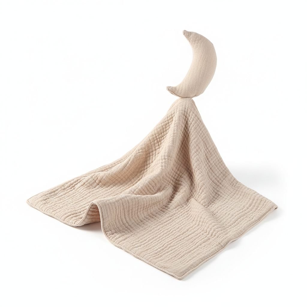 Baby Muslin Washcloth Beige – photo 2