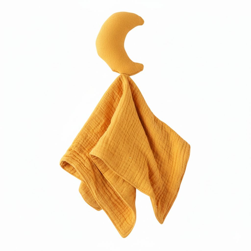 Baby Muslin Washcloth Yellow