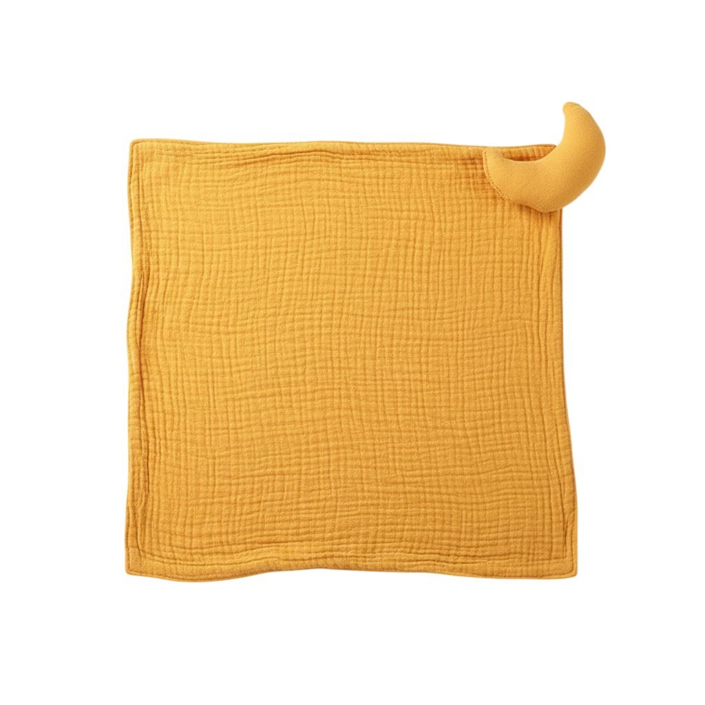 Baby Muslin Washcloth Yellow – photo 3